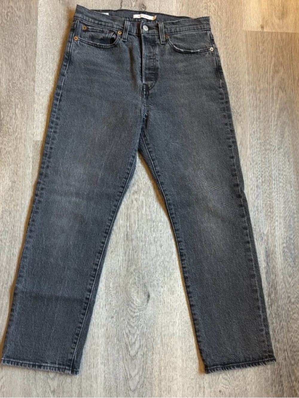 Levi's Women's Wedgie Straight Jeans Light Grey Size 27x26